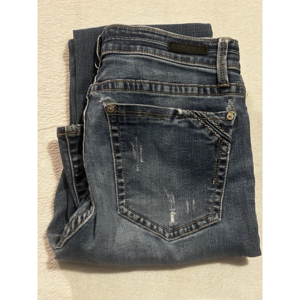 Buckle Black Jeans Mens 28x34 Blue Denim Zip Fit No. 53 Raw Hem